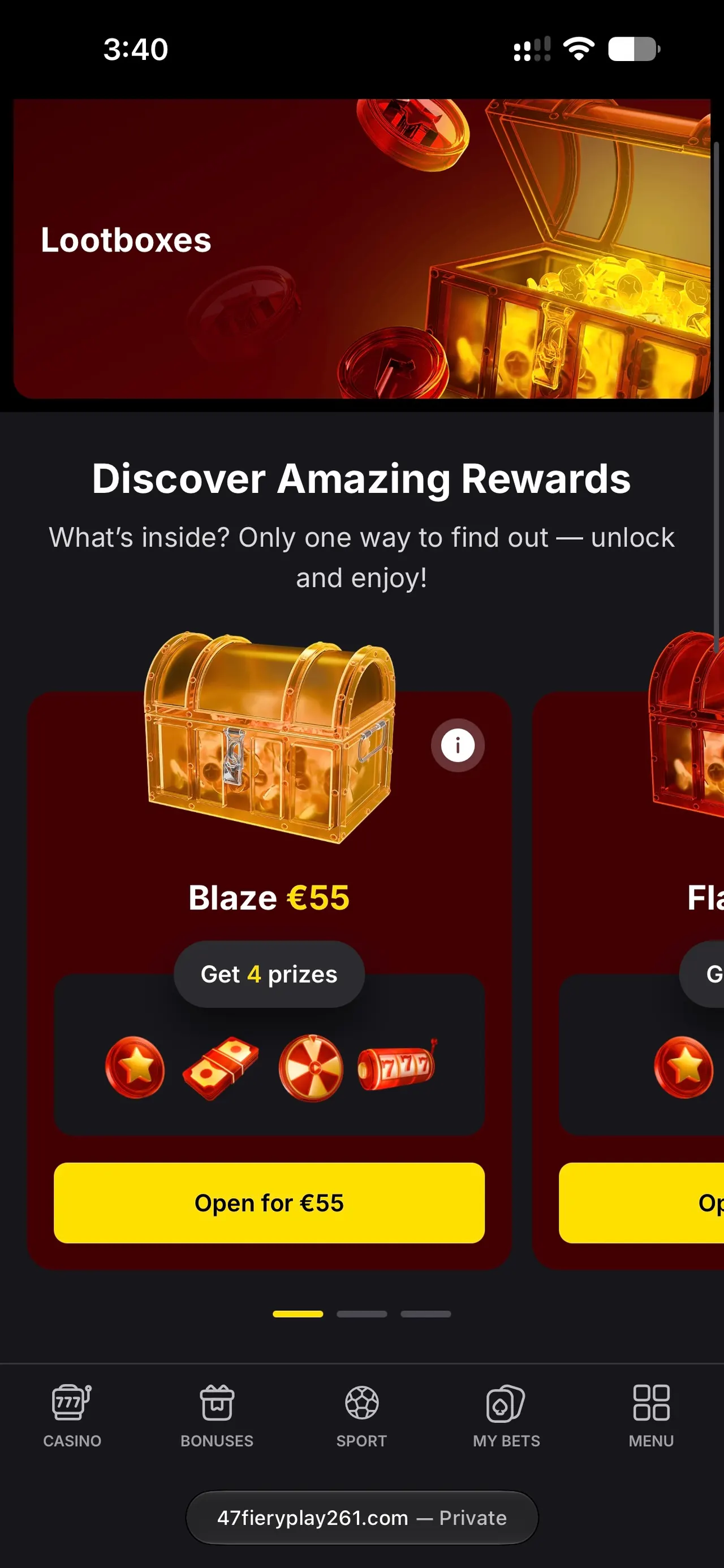 Vulkanspiele Casino — Loot boxy