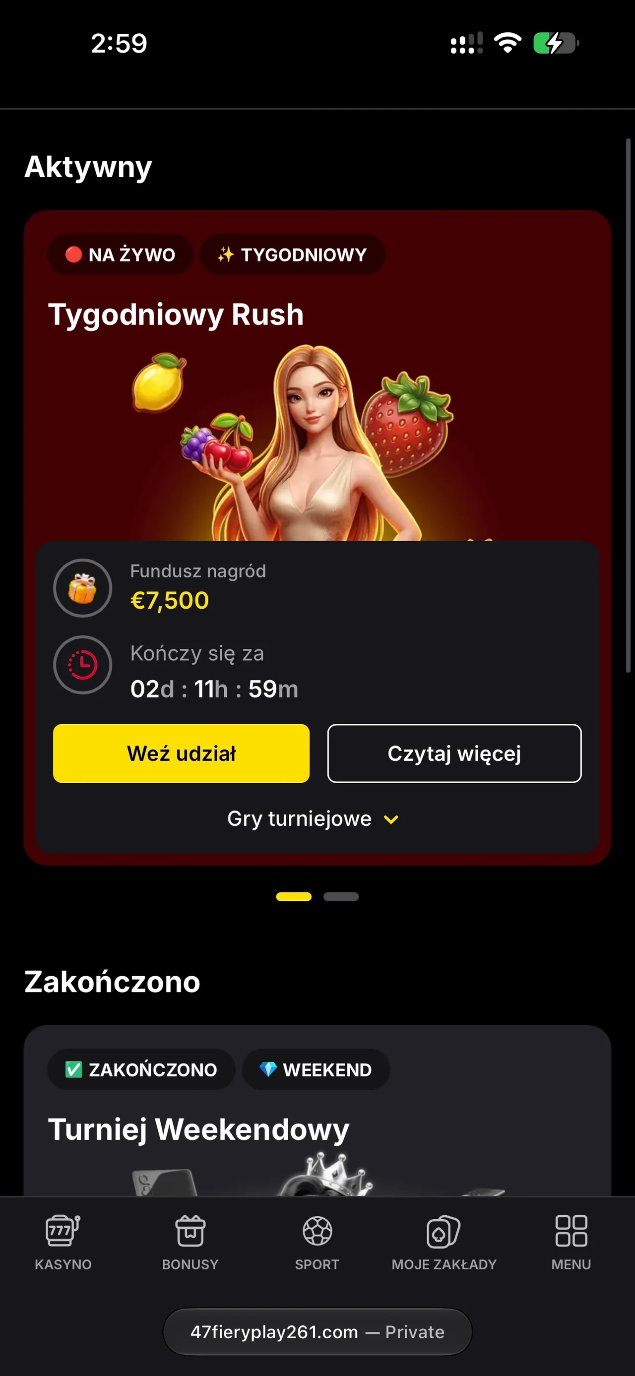 Vulkanspiele Casino — Turnieje
